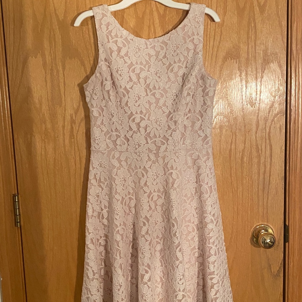 Beautiful Cream Lace Homecoming Dress